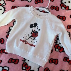 Disney Kids White Sweatshirt with Mickey Mouse Design